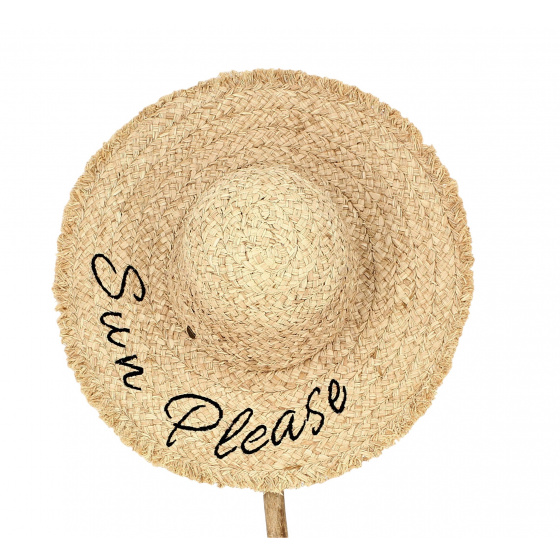 Sun Please Straw Wide-Brimmed Hat - Traclet