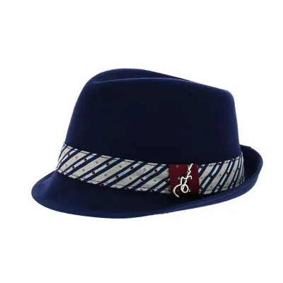 Trilby Ringo Hat Navy Blue