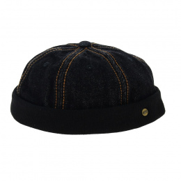 Docker hat - Casquette sans visière jean noir
