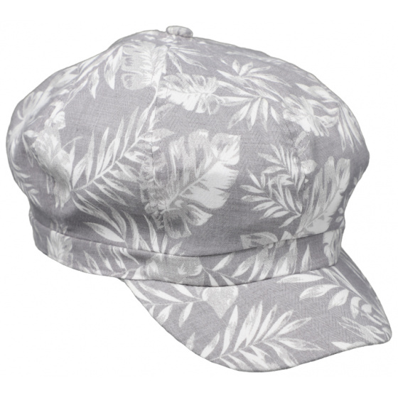 Retro Summer Newsboy Cap Futuna Cotton Gray - Traclet