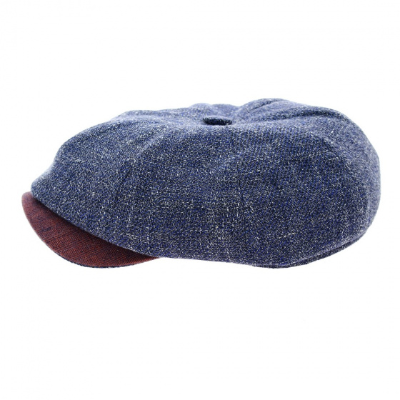 Casquette Napoli Huit cotes bleue et rouge Casquette Napoli Huit cotes bleue et rouge