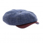 Napoli Eight-sided cap, blue and red