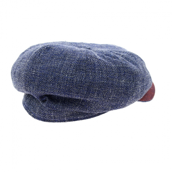 Napoli Eight Panel Cap in blue and red