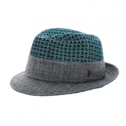 Green and grey Trilby hat