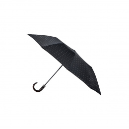 Medium folding umbrella with curved wooden handle - Piganiol