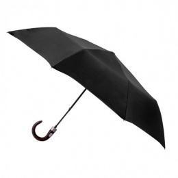 Mini-Parapluie Pliant Noir poignée courbée - Piganiol
