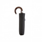 Black Folding Mini Umbrella with curved handle - Piganiol