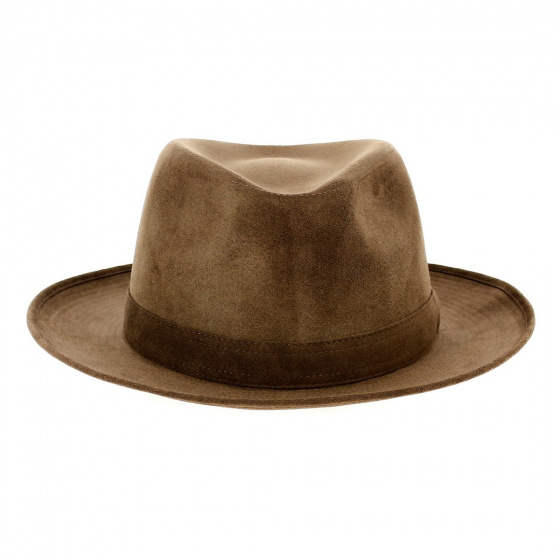 Chapeau Homburg Alcantara Noisette - Crambes