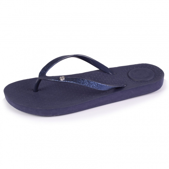 Women's Navy Clara Flip Flops - Isotoner