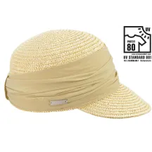 Natural Straw Cap in Linen Color - Seeberger Reference: 2656 | Chapellerie Traclet