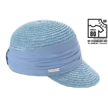 Casquette Paille Naturelle Bleu Ciel- Seeberger Reference : 11893 | Chapellerie Traclet