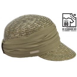 Natural Straw Cap Olive - Seeberger