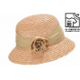 Calvi Rose Natural Straw Cloche Hat - Seeberger