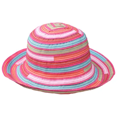 Nathalie Pink Fabric Wide-Brim Hat - Traclet Reference: 11917 | Traclet Hat Shop