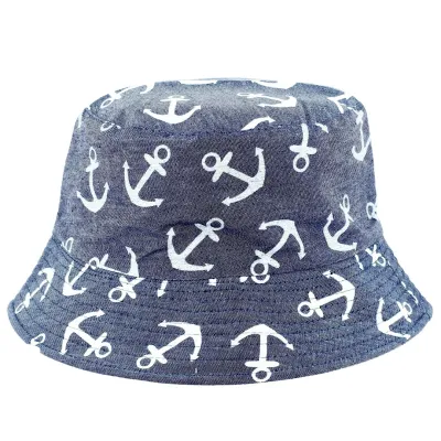 Denim Anchor Bucket Hat - Traclet Reference: 11924 | Traclet Hatmakers