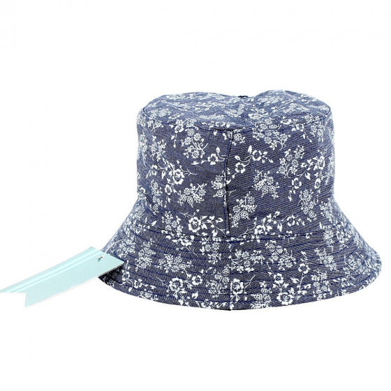 Denim Flowers Bucket Hat - Traclet