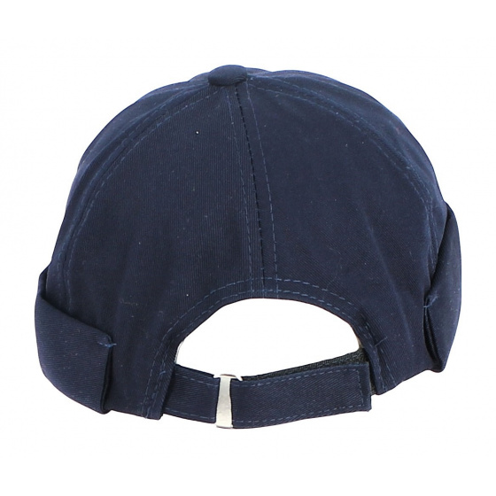 Navy Cotton Docker Beanie - Traclet
