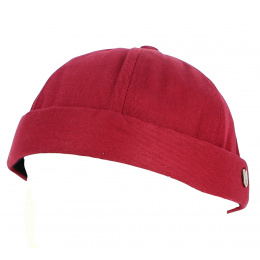 Red Cotton Docker Beanie - Traclet