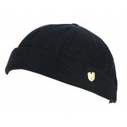 Black Cotton Docker Beanie - Traclet
