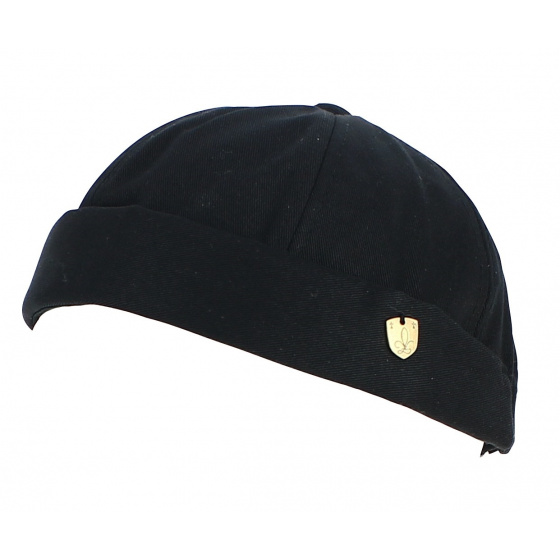 Black Cotton Docker Beanie - Traclet