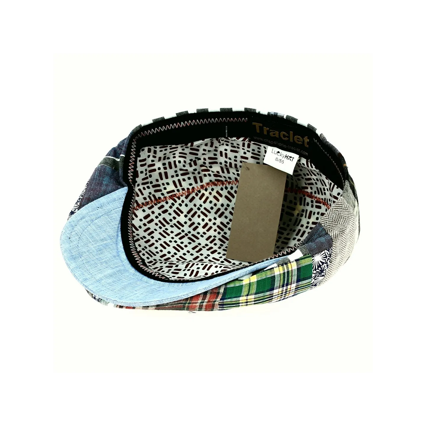 Frederique Traclet Eight-Panel Patchwork Cap Reference: 12008 | Chapellerie Traclet