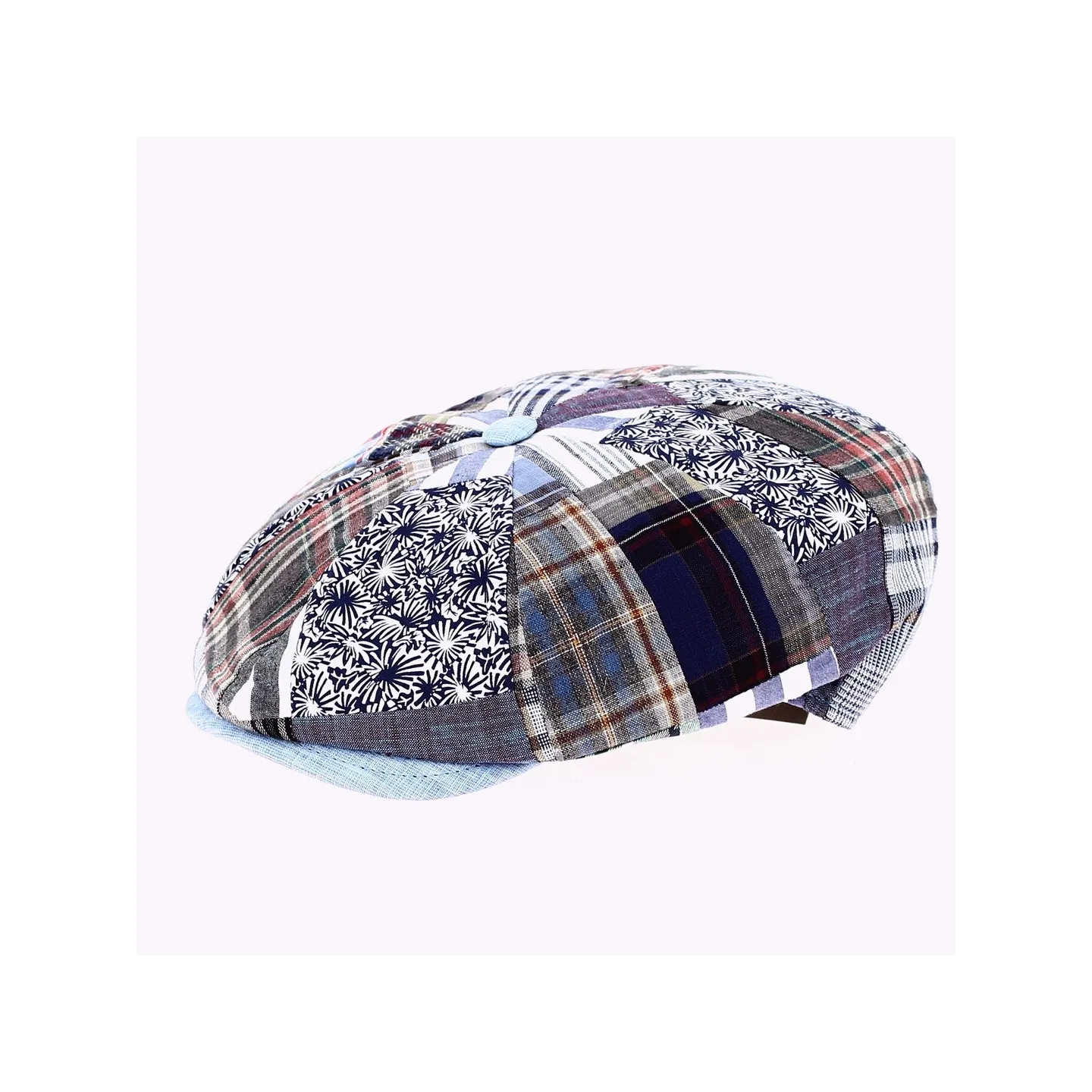 Frederique Traclet Eight-Panel Patchwork Cap Reference: 12008 | Chapellerie Traclet