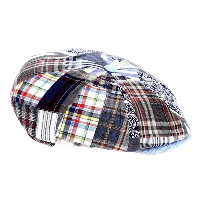Casquette Huit Côtes Patchwork Frederique Traclet Reference : 12008 | Chapellerie Traclet