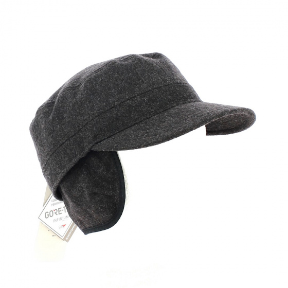Brown Gore-Tex Army Cap with Ear Flaps - Bugatti