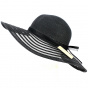 Santia Elegancia Black Wide-Brimmed Hat - Traclet