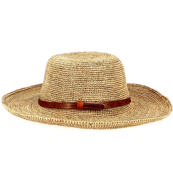 Tulear Natural Raffia Wide-Brimmed Hat - Traclet