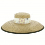 Athena Wide Brim Natural Straw Sunhat - Traclet