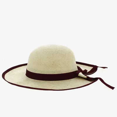 Capeline Caroll Panama Bordeaux - Traclet Reference : 12089 | Chapellerie Traclet