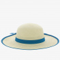 Caroll Panama Wide-Brimmed Hat Light Blue - Traclet