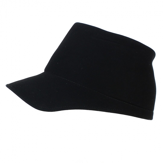 Northern Beaver Fur Felt Cap Black - No Hats