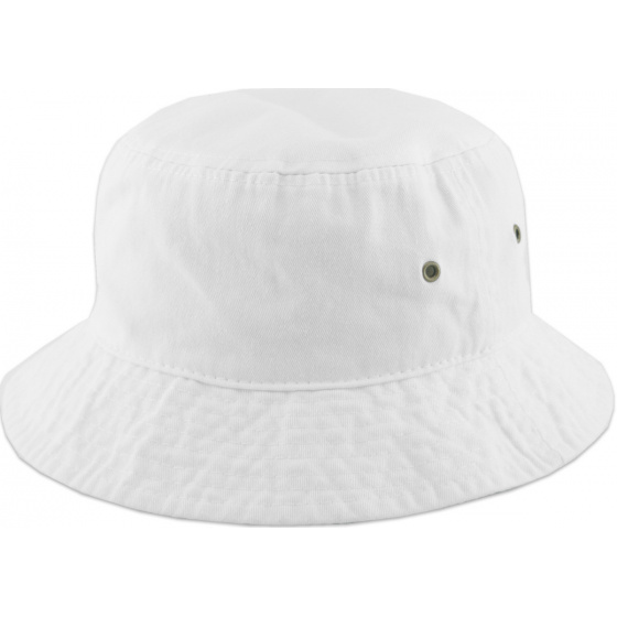 White Cotton Bucket Hat