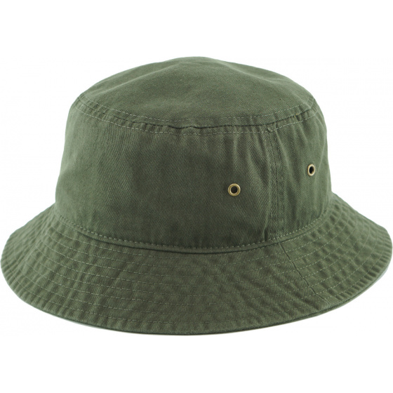 Khaki cotton bucket hat