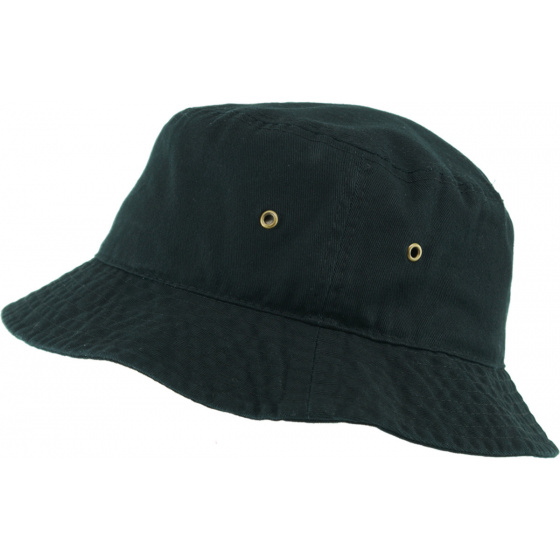 Black Cotton Bucket Hat