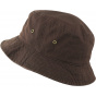 Brown Cotton Bucket Hat