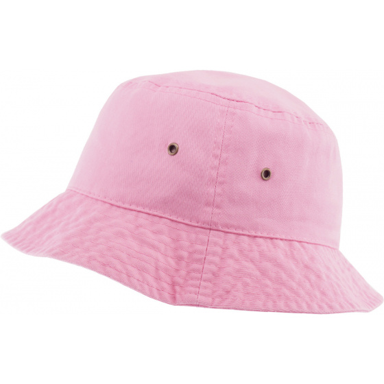 Pink cotton bucket hat