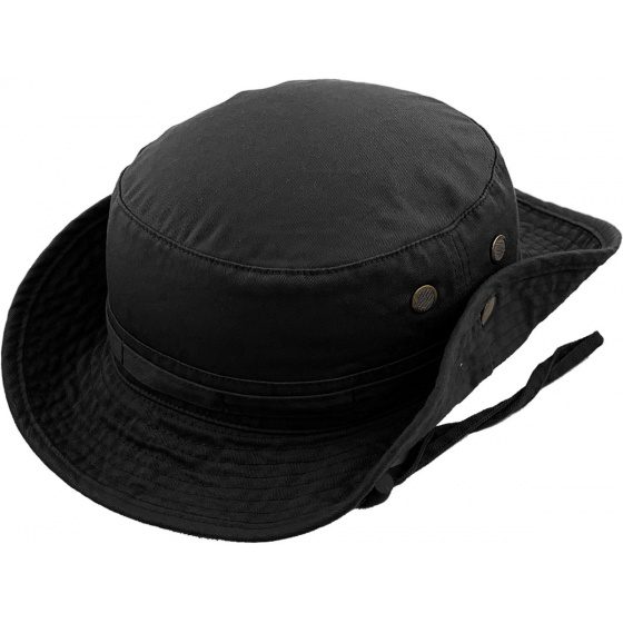Black Ethos cord cotton bucket hat