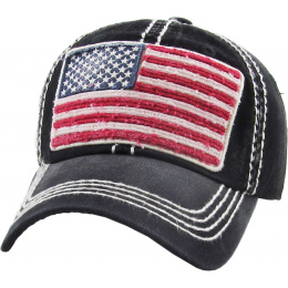 Strapback Cap Pygargue Cotton black - Kbthos