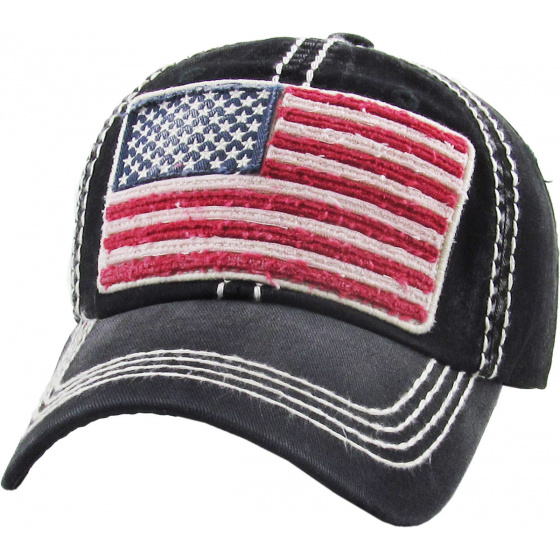 Strapback Cap Pygargue Cotton black - Kbthos