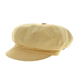 Pascaline Newsboy Cap Cotton Beige - Fléchet