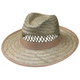 Beige Straw Fedora Hat - Presley