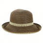 Very Chic Women's Breton Hat Brown & Ivory UPF 50+ Rating - Emthunzini Hats