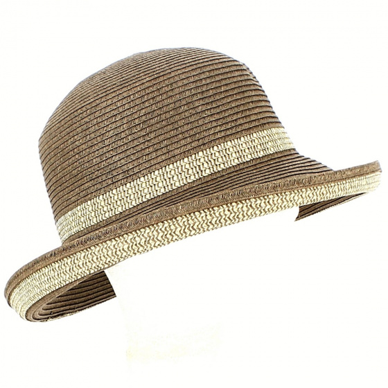 Very Chic Women's Breton Hat Brown & Ivory UPF 50+ Rating - Emthunzini Hats Very Chic Women's Breton Hat Brown & Ivory UPF 50+ Rating - Emthunzini Hats