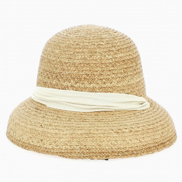 Battista Raffia Cloche Hat - Bloom raffia hat - Traclet