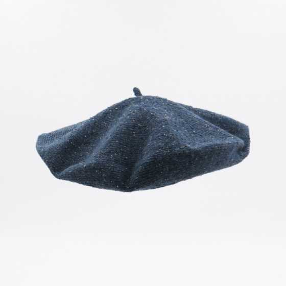 Blue Jean Cotton Silk & Linen Summer Beret - Le Béret Français