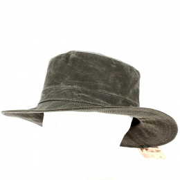 Finistère Oiled Brown Cotton Boater - Fléchet