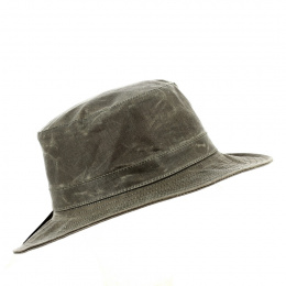 Finistère Oiled Brown Cotton Boater - Fléchet